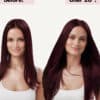 BA-AI-99j invisible clip-in hair extensions #99J cherry red. - 20" / Classic