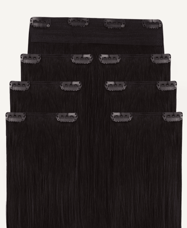 clip-in hair extensions #1c dark brown. - 20" / Extra Volume