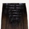 invisible clip-in hair extensions #1c-4 mocha balayage. - 24" / Classic