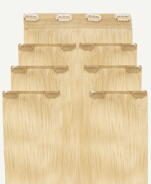 set-613-mew clip-in hair extensions #613 light blonde. - 28" / Classic