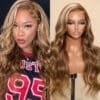 tl412bodywavelacewig01_b015c44b-1f0d-468e-b14e-ec6116be83ea Extra 70% OFF| Sunber Body Wave Honey Blonde Highlights 6x4.75 Pre-Cut Lace Closure Human Hair Wig - 20 / 7x5 Bye Bye Knots-180% Density