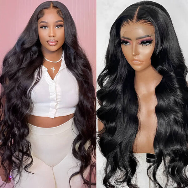 FABA Black Wig 4x4/13x4/13x6 Transparent Lace Front Wig 150% Density Wig - 13x4 Lace / NO / 26inch