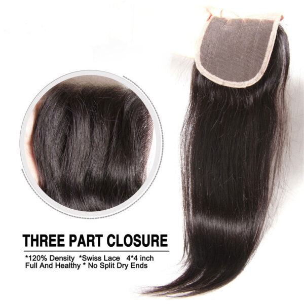 06_a8eab89e-d6ca-42d7-9c16-79d5b25bef0b Sunber Hair Brazilian Straight Hair 4 Bundles With Lace Closure, 100% Unprocessed Human Weaves - 12+12 12 12 12 / Free Part
