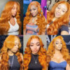Ginger Wig Body Wave Lace Front Wig Hair Wig 4x4/13x4/13x6 Transparent Lace Front Wig - 4x4 Lace / 150% / 22inch