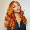 Ginger Wig Body Wave Lace Front Wig Hair Wig 4x4/13x4/13x6 Transparent Lace Front Wig - 4x4 Lace / 150% / 22inch