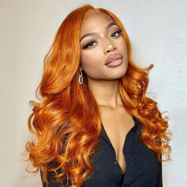 Ginger Wig Body Wave Lace Front Wig Hair Wig 4x4/13x4/13x6 Transparent Lace Front Wig - 4x4 Lace / 150% / 22inch