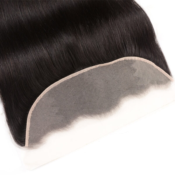 Sunber Hair Straight Hair 3 Bundles with 13*4 Transparent Ear to Ear Frontal Closure - 16 16 16+12