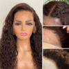 1_4_07fa8d4b-0058-44e2-ac49-0521d97a72ae Chestnut Brown Curly Wig Pre Plucked Closure HD Lace Front Wigs 150% Density - 13x6 Lace / NO / 32inch