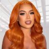 1_6e9e492b-12a7-4316-b897-33dbc73c443b Glueless Wig Ginger Color Wig 13x4 Lace Body Wave Human Hair 180% Density Wig - 13x4 Lace / 180% / 28 inch