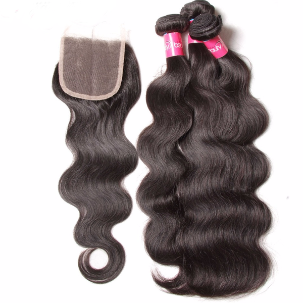 1_grande_f87dbfb8-f8d6-450d-8956-cc9d6c3934f6 Sunber Hair Virgin Malaysian Hair Body Wave 4 Bundles With 4*4 Lace Closure, Tangle Free, No Shedding - 20 22 24 26+20 / Free Part