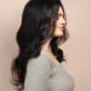 front lace human wig - 18" natural black.