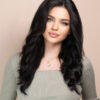 front lace human wig - 18" natural black.