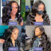 FABA Black Wig 4x4/13x4/13x6 Transparent Lace Front Wig 150% Density Wig - 13x4 Lace / NO / 26inch