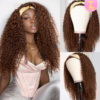 241014-2 Clearance Sale Sunber Dark Brown Color Kinky Curly Glueless Wigs Human Hair Wigs 180% Density Flash Sale - 26