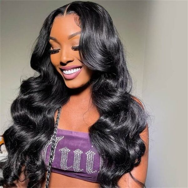 Natural Black Body Wave 13x4 HD Lace Front Wigs 180% Density 100% Human Hair - 13x4 Lace / 16inch