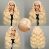 25d6fb9826337501e750232e0d87a2c4 Pre-Cut Lace Wear Go Glueless Wig 613 Blonde Pure Color Body Wave Breathable - 5x5 Lace / 150% Density / 16 inch