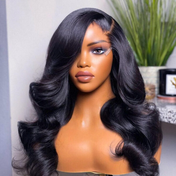 Natural Black Body Wave 13x4 HD Lace Front Wigs 180% Density 100% Human Hair - 13x4 Lace / 16inch