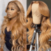 27color_1_9a4702ca-0a2b-4f89-aca3-2b4552c26809 Clear Lace Body Wave 4x4/13x4/13x6 HD Lace Front Wigs 180% Density Human Hair For Honey Blonde Color - 13x4 Lace / NO / Colorme Recommend 24⭐