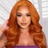 2_0d2406b4-a1fe-4b74-bc93-d0433f852d24 Glueless Wig Ginger Color Wig 13x4 Lace Body Wave Human Hair 180% Density Wig - 13x4 Lace / 180% / 28 inch