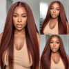 33BYAKISTRAIGHTLACEWIG06_f5ae2626-8b17-4ffe-afcd-cbd475cf0328 Extra 70% OFF |Sunber Reddish Brown 13*4 Lace Front Wig Kinky Straight Dark Auburn Copper Color Human Hair Wigs - 13*4 Lace-Kinky Straight / 16