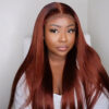 33_2_43e68f0d-c489-4033-af82-0966d4c45fe0 Wear & Go Reddish Brown Straight Wig Transparent Lace Front Wigs 100% Human Hair - 5X5 Lace / 180% / 28inch