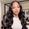 FABA Black Wig 4x4/13x4/13x6 Transparent Lace Front Wig 150% Density Wig - 13x4 Lace / NO / 26inch