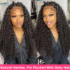 Flash Sale 0 Off Sunber Afro Kinky Curly 5x5 HD Transparent Lace Closure Wig 180% Density Glueless Human Hair Wig - 26