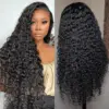 360LaceFrontJerryCurlyHDLaceWigsPrePluckedWithBabyHairNaturalBlackColorWigs180_Density_03 FABA Wigs Best 360 Transparent Lace Front Wigs Pre Cut Black Curly Wig - 360 Lace / 180% / 26inch