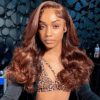 Brown Wig Body Wave 360 Transparent Lace Front Wigs 180% Density Wig - 360 Lace / 180% / 26inch