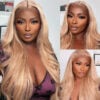 Extra 70% Off Sunber Layered Cut Dusty Blonde Body Wave Pre-Everything 13X4 Frontal Human Hair Wigs - 24