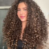 curly (3A curls) clip-in extensions #6 light brown. - 20" / Regular / Extra Volume