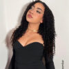 curly (3C curls) clip-in extensions #1b natural black. - 24" / Invisible / Classic
