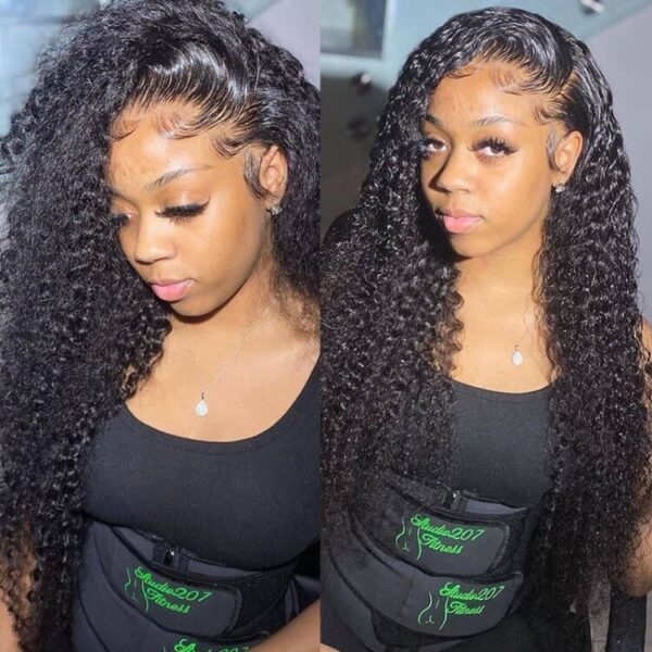 3FC46359952793C6C8881860D3EACFE2_750_750 【180%】Sunber Jerry Curly Glueless Wigs 13x4 HD Transparent Lace Front Wigs 5x5 HD Lace Wig Flash Sale - 18" / 13*4 HD Lace Front-180%