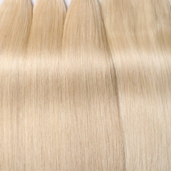 3_bundles_613_blonde_straight_human_hair_weaves_with_4x4_lace_closure Sunber Hair 3 Bundles 613 Blonde Straight Human Hair Weaves With 4X4 Lace Closure - 16 18 20+16