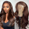 Brown Wig Body Wave 360 Lace Wig 100% Human Hair #4 Colored Wig - 360 Lace / 150% / 24inch