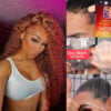 Sunber Precolored Ginger Brown Jerry Curly 13*4 Lace Front Human Hair Wigs - 18