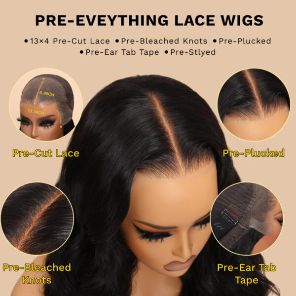 0 OFF Sunber Kinky Straight 13*4 Pre-Everything Wig Ginger Copper Red Highlight Lace Front Wigs - 18 / 13x4 Lace-Kinky Straight