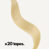 613-tape tape-in hair extensions #613 light blonde. - 24"/70g / Invisible