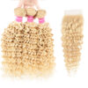 613_3_1-1 Sunber Hair 613 Blonde Deep Wave 3PCS With 4X4 Lace Closure 100% Virgin Human Hair Weaves - 14 16 18+10
