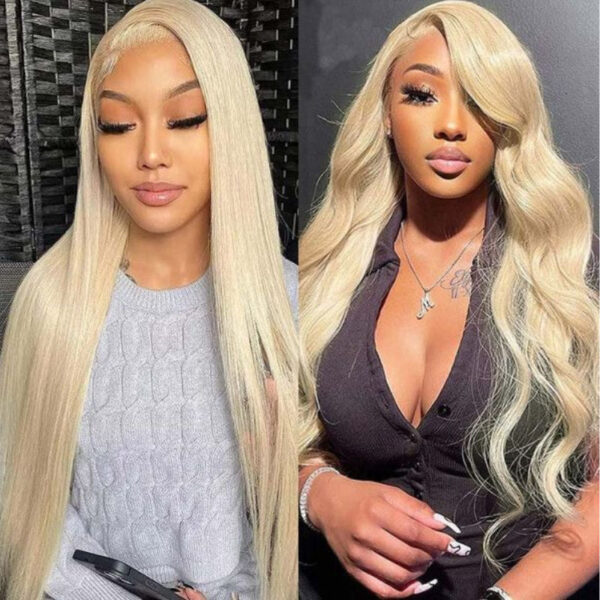 613blondefulllacewig02 Sunber 613 Blonde Full Lace Color Wig Pre Plucked Straight Virgin Human Hair Wig 180% Density - 22 / Full Lace-180%