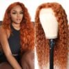 66173a21c60c5f5eae56c2b4968226f0 Ginger Color Wig Curly Wig 180% Density 4*4/13*4/13*6 Lace Front Wig - 13x6 Lace / NO / 18inch