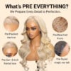 Extra 70% Off Sunber Layered Cut Dusty Blonde Body Wave Pre-Everything 13X4 Frontal Human Hair Wigs - 24