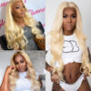 Sunber Hair Blonde 613 Hair Weave 3 Bundles Body Wave Virgin Human Hair Weft - 18 20 20