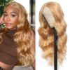 6d943afd503a6ee0d5f85856a7c07184 Clear Lace Body Wave 4x4/13x4/13x6 HD Lace Front Wigs 180% Density Human Hair For Honey Blonde Color - 13x4 Lace / NO / Colorme Recommend 24⭐
