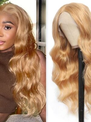 6d943afd503a6ee0d5f85856a7c07184 Clear Lace Body Wave 4x4/13x4/13x6 HD Lace Front Wigs 180% Density Human Hair For Honey Blonde Color - 13x6 Lace / Yes(+) / 22