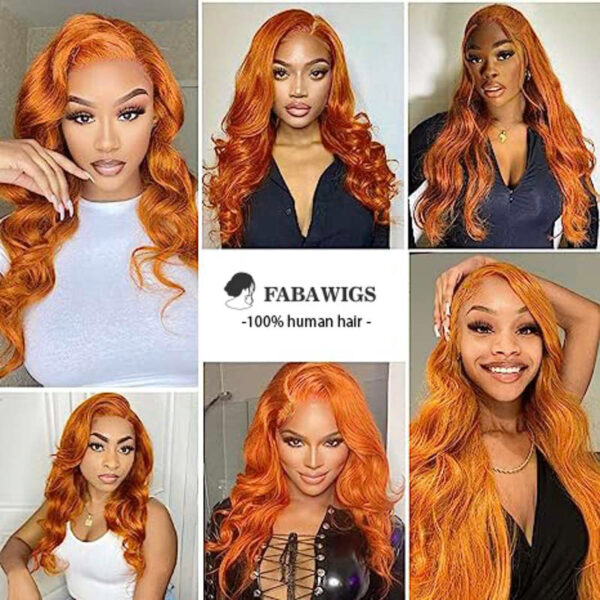 719YizwDyLL._SX466_553140ec-5d64-4652-9d10-37d95dd0c0f8 Glueless Wig Ginger Wig 13x4 Transparent HD Lace Front Wigs Body Wave Wig - 5x5 Lace / 180% / 30inch