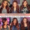 Pre-Cut Lace Wear Go Glueless Wig Reddish Brown Pure Color Body Wave Breathable - 5x5 Lace / 150% Density / 20 inch
