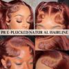Pre-Cut Lace Wear Go Glueless Wig Reddish Brown Pure Color Body Wave Breathable - 5x5 Lace / 150% Density / 20 inch