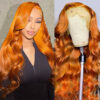 71yJCP8mJQL._SX466_0a7a309d-a86d-4265-a0c2-1548441cf456 Glueless Wig Ginger Wig 13x4 Transparent HD Lace Front Wigs Body Wave Wig - 5x5 Lace / 180% / 30inch