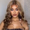76134c661b11540cad48281ea96de16a Wear&Go 4/27# Honey Blonde Highlight Piano Color Lace Front Wigs Human Hair Body Wave Glueless Wigs - 13x4Lace / 16